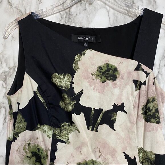 Nine West Black & Light Pink Floral Dress - Picture 8 of 9